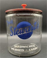 8 Inch Vintage Stewart's Countertop Jar with Lid