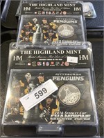 2 -2016 Pittsburgh Penguin Stanley Cup Medallions.