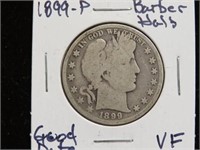 1899 P BARBER HALF DOLLAR 90%