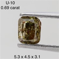 $1000  Rare Fancy Natural Color Diamond(0.69ct)