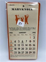 WWII SMALL CALANDER COMPLETE NICE