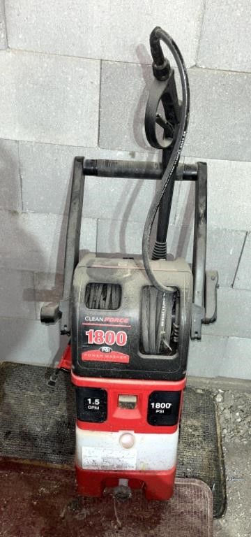 Clean force 1800 psi power washer