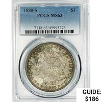 1880-S Morgan Silver Dollar PCGS MS63