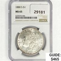 1880-S Morgan Silver Dollar NGC MS65