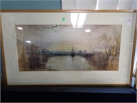 JMW TURNER "CHICHESTER CANAL" PRINT 34x20
