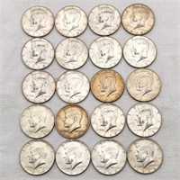1968 Kennedy Silver Clad Half Dollars (20)