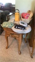 Side Table, Trays, Baskets, Flashlight, Misc