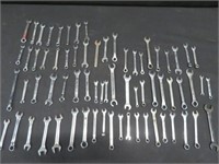 47 COMBINATION WRENCHES & 19 OPEN END WRENCHES