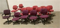 (Qty -15) Assorted Rolling Office Chairs-