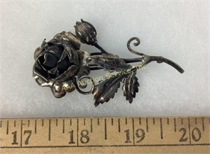 Sterling rose pin 23 grams