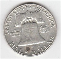 1963 D US 90% Silver Franklin Half Dollar