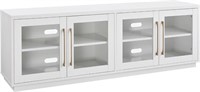 Henn&Hart Donovan TV Stand, 68" Wide, White