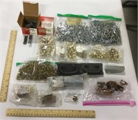 Hardware lot w/ wood joiners, nuts & bolts, &