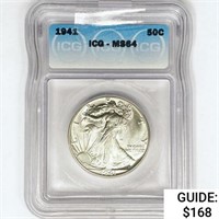 1941 Walking Liberty Half Dollar ICG MS64