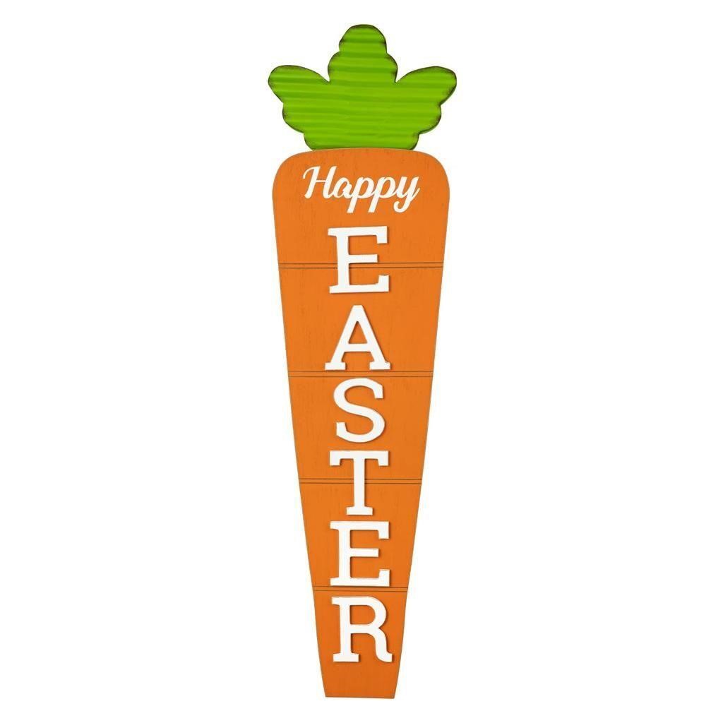 Glitzhome 41.5"H Easter Wooden Carrot Porch