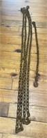 2 Log Chains with Hooks.  One is 3’ Long the