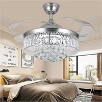 YUYUE 42-inch Invisible Ceiling Fan Chandelier