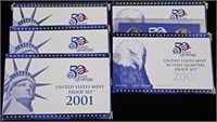 1999-2001 US PROOF SETS & US QUARTER PROOF SETS