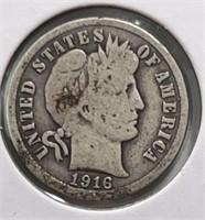 1916 Barber Dime