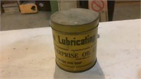 Vntg Enterprise Oil Co Kasson Lube Compound Can