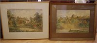 Two framed English watercolours
