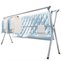 Vikaqi Clothes Drying Rack 95 Inches Folding Outdo