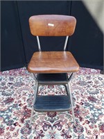 Mid Century High Chair with step ladder