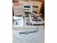 Piedmont model planes and Boeing 767 manuals, etc.