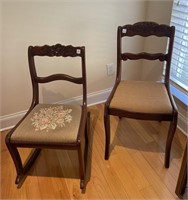 WOODEN ROSEBACK ANTIQUE CHAIRS