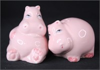 Pink Hippo Salt & Pepper Shakers