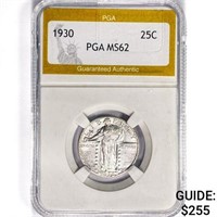 1930 Standing Liberty Quarter PGA MS62