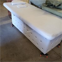 White Massage table with Gem Studded Base
