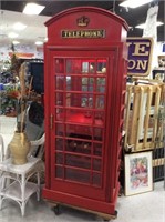 Phone booth wine cabinet