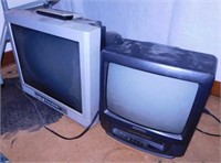 2 televisions: Sansui TV w/ built in VCR -