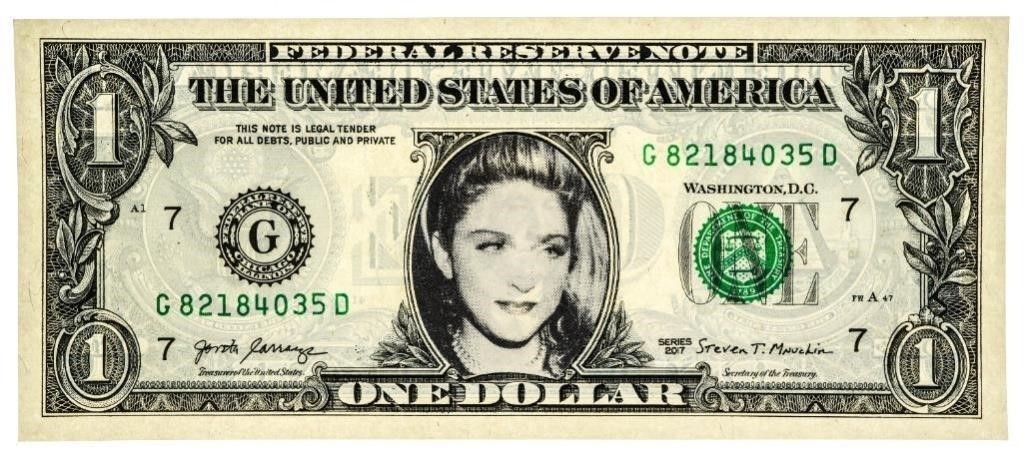 USA Federal Reserve $1.00 "Madonna" Portrait