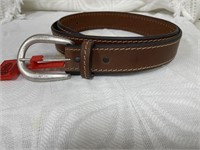 Justin Leather Belt Sz 44
