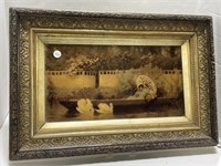 Antique Reverse Painting on Glass - Berlin