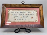 Wood Framed Novelty Sign, May A Mouse