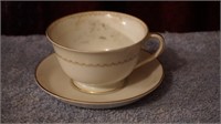 Noritake Cup and Saucer with Flowers & Gold Trim