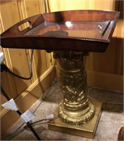 Small 16” Pedestal Table w/ Tray