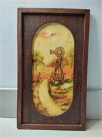 Vintage Courtry Windmill Wall Decor 20" X 12"