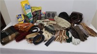 Ladies Gloves, Scarf Lot, and More