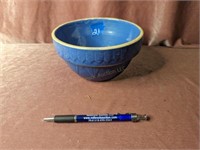 Antique Blue Crock Bowl -