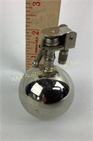 Vintage Japan chrome table lighter hand grenade