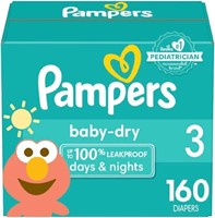 Diapers Size 3, 160 count - Pampers Baby Dry