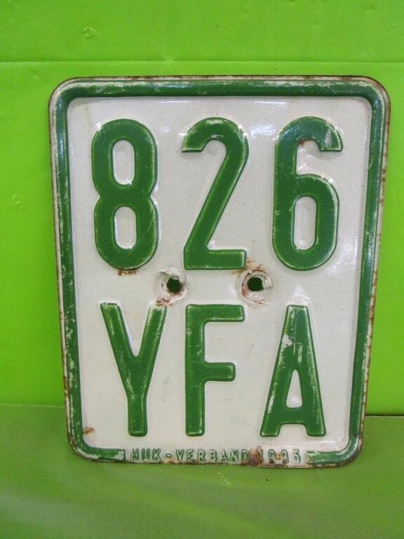 1995 Huk Verband Vespa / Moped Plate  Germany