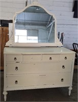 Beautiful Antique dresser and mirror 50" x 21" x