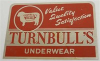 TURNBULL'S UNDERWEAR S/S ALUMINUM PLAQUE
