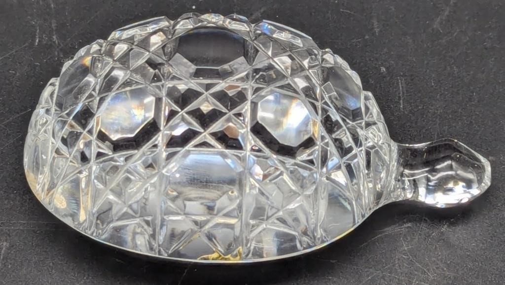 (R) Waterford Crystal glass paperweight turtle,