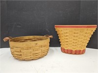 9 1/2 & 10" w Longaberger Baskets See Signiatures